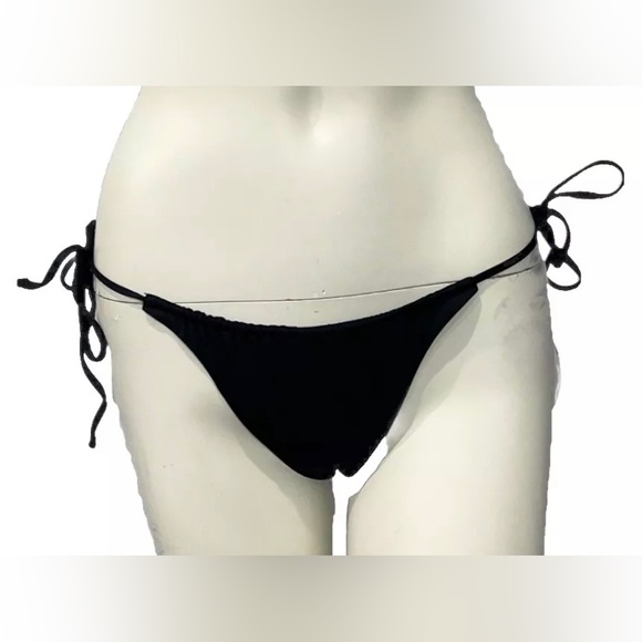 Hurley Bikini Bottom Standard Slider Tie Side Cheeky Women’s M Black EUC - Picture 5 of 12